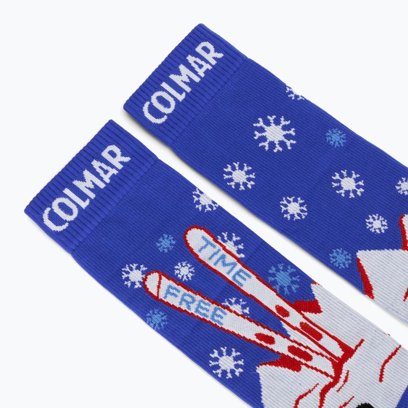 Slidinėjimo kojinės Colmar Freetime abyss blue/white/rac 3
