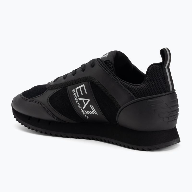 Batai EA7 Emporio Armani Black & White Suede triple black micropunch 3
