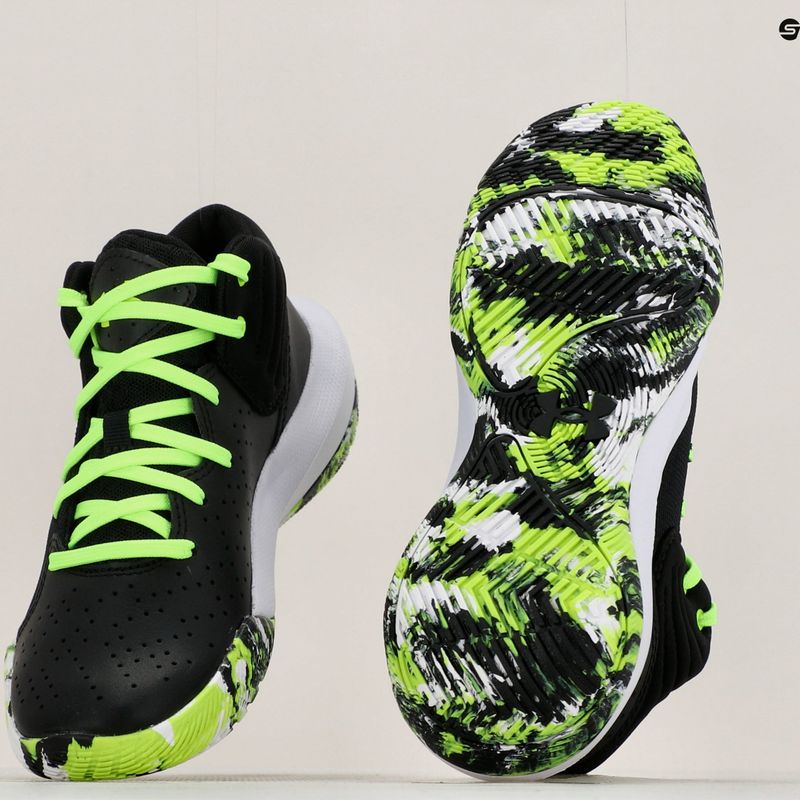 Under Armour GS Jet '21 vaikiški krepšinio bateliai juoda-žalia 3024794 11