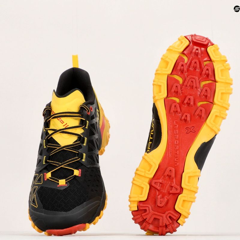 La Sportiva Bushido II vyriški bėgimo bateliai black/yellow 36S999100 19