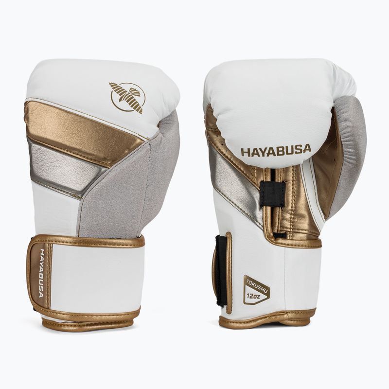 Bokso pirštinės Hayabusa T3 white/gold 2