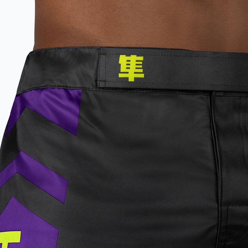 Hayabusa Icon Fight MMA šortai juodai geltoni ICFS-BK-L 5