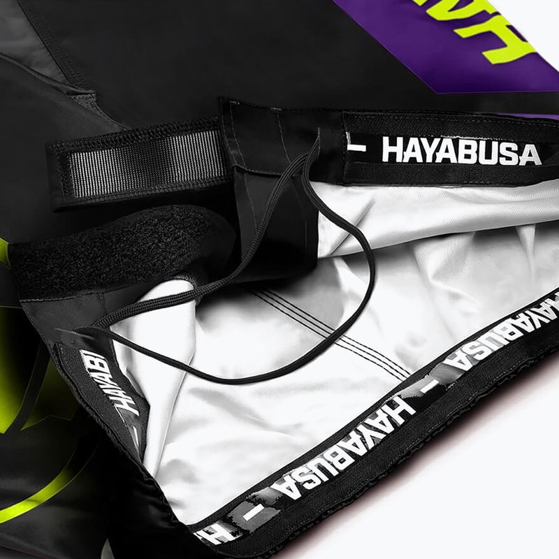 Hayabusa Icon Fight MMA šortai juodai geltoni ICFS-BK-L 6