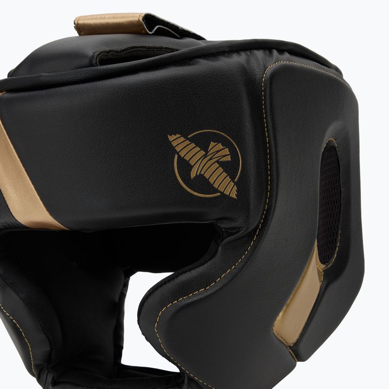 Bokso šalmas Hayabusa T3 Headgear black/gold 4