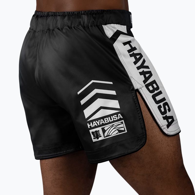 Vyriški treniruočių šortai Hayabusa Icon Mid-Thigh MMA black/white 3
