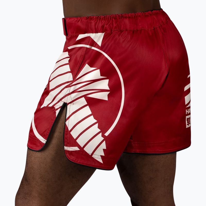 Vyriški treniruočių šortai Hayabusa Icon Mid-Thigh MMA red/white 3