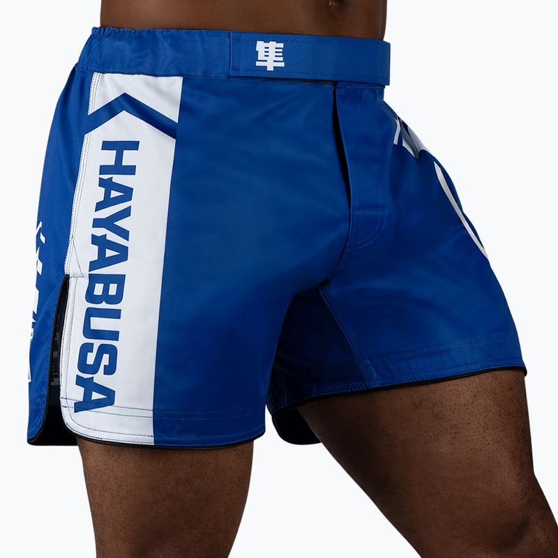 Vyriški treniruočių šortai Hayabusa Icon Mid-Thigh MMA blue/white 2