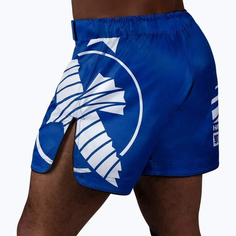 Vyriški treniruočių šortai Hayabusa Icon Mid-Thigh MMA blue/white 3