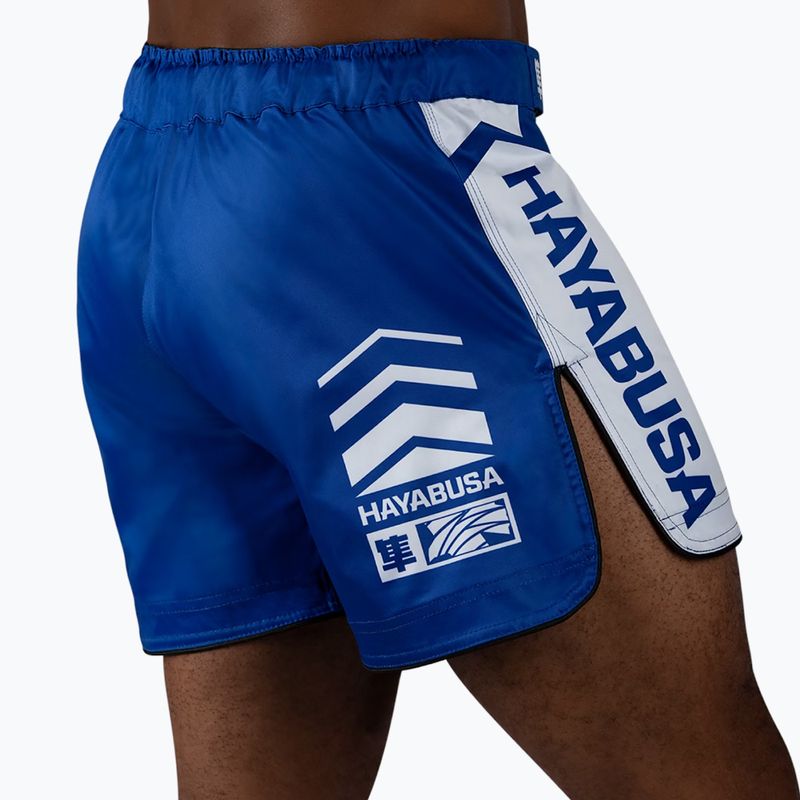 Vyriški treniruočių šortai Hayabusa Icon Mid-Thigh MMA blue/white 4