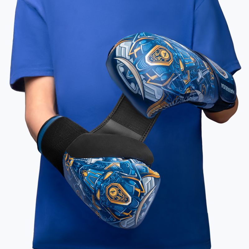 Vaikiškos bokso pirštinės Hayabusa Hayabusa S4 Youth Epic blue robot 9