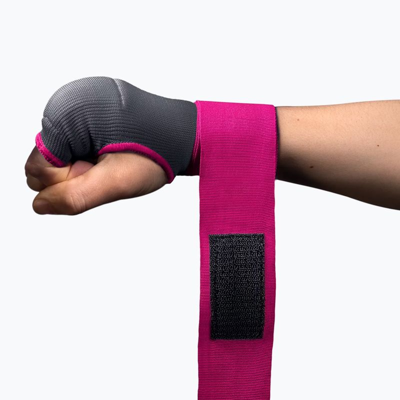 Vidinės pirštinės Hayabusa Quick Gel Hand Wraps grey/pink 4