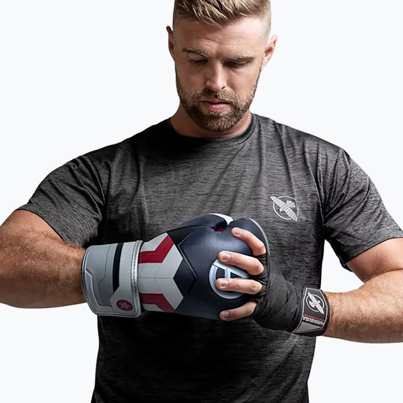 Bokso pirštinės Hayabusa Marvel's Captain America silver/blue 3