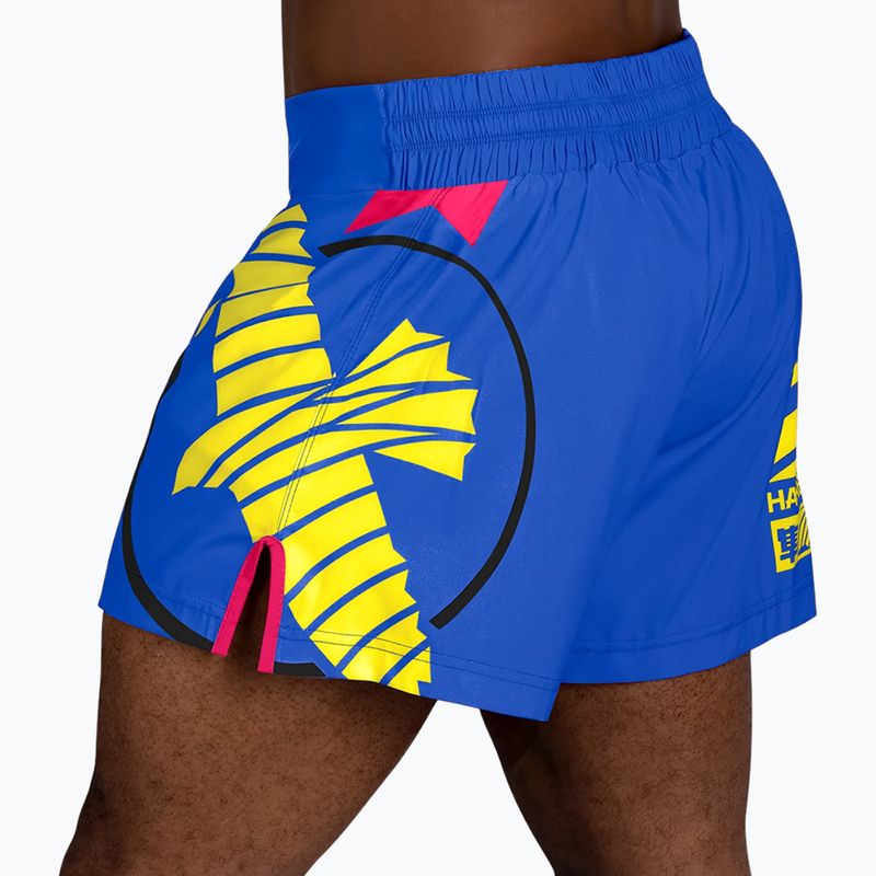 Vyriški treniruočių šortai Hayabusa Icon Kickboxing blue/yellow 3