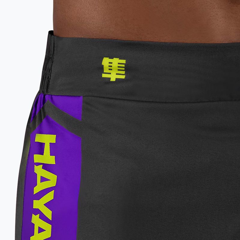 Vyriški treniruočių šortai Hayabusa Icon Kickboxing black/yellow 5