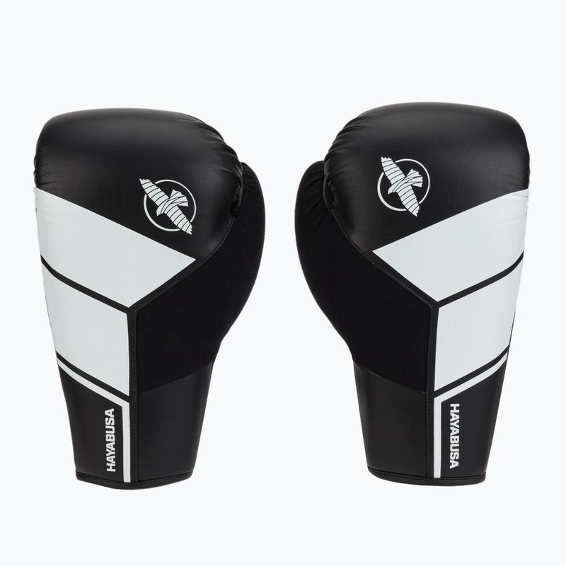 Hayabusa S4 Lace Up bokso pirštinės baltos S4LACBG-BK