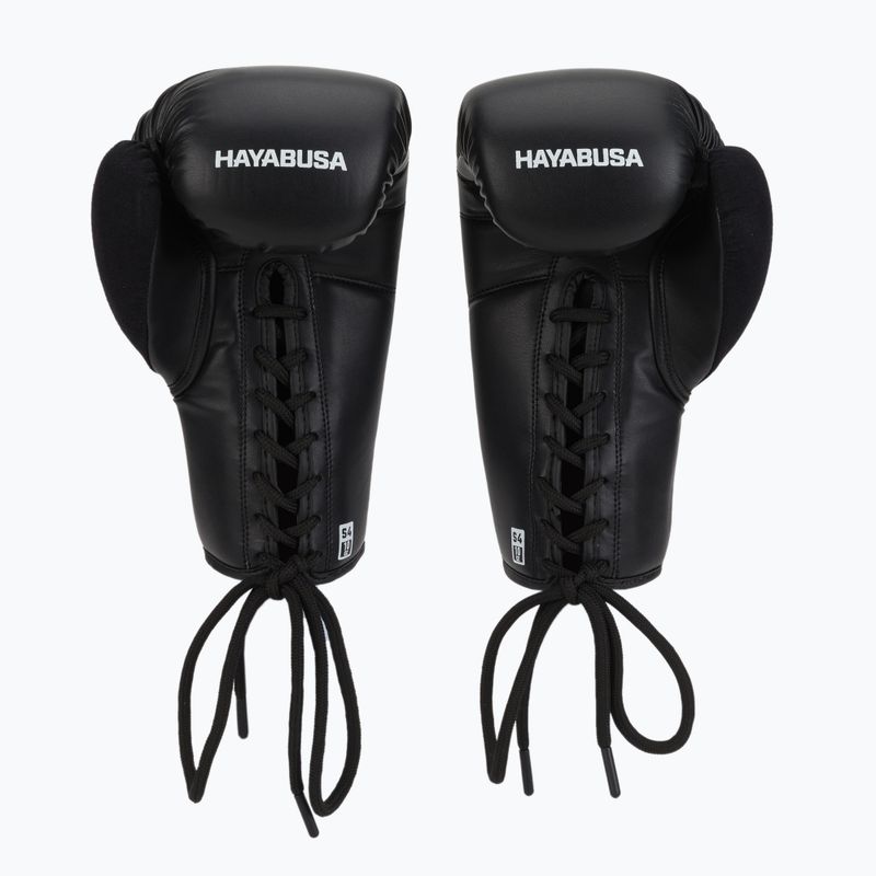 Hayabusa S4 Lace Up bokso pirštinės baltos S4LACBG-BK 2