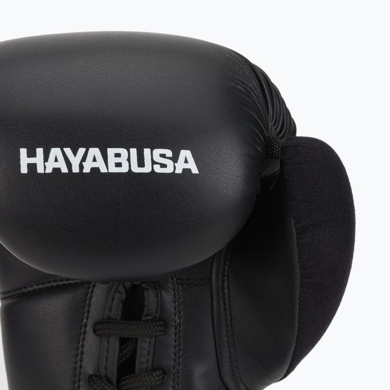 Hayabusa S4 Lace Up bokso pirštinės baltos S4LACBG-BK 5