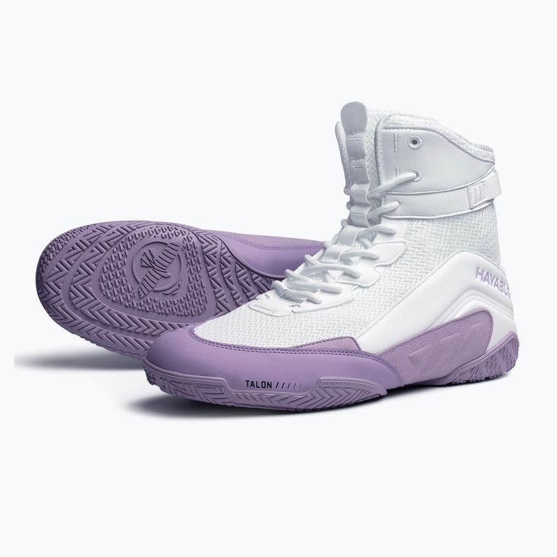 Bokso bateliai Hayabusa Talon Boxing white/lavender 3