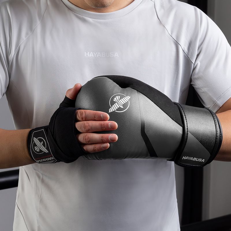 Bokso pirštinės Hayabusa E1 Boxing grey/black 16