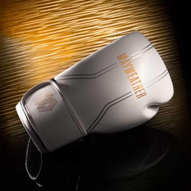Bokso pirštinės Hayabusa Mayweather Contender white/gold 3