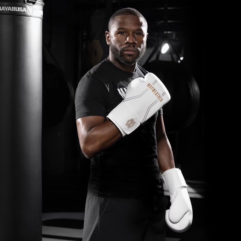 Bokso pirštinės Hayabusa Mayweather Contender white/gold 5