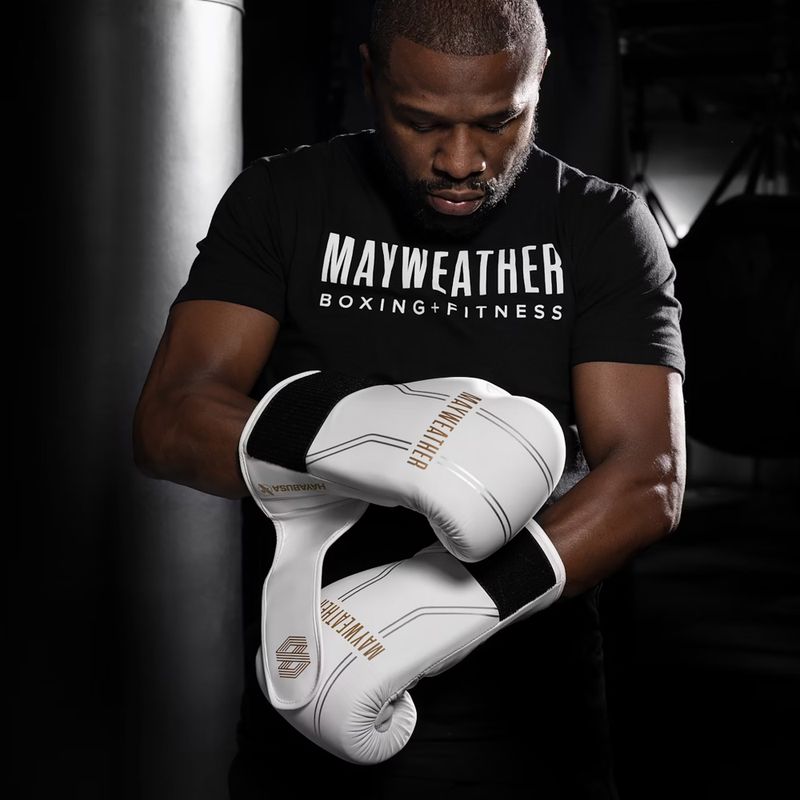 Bokso pirštinės Hayabusa Mayweather Contender white/gold 6