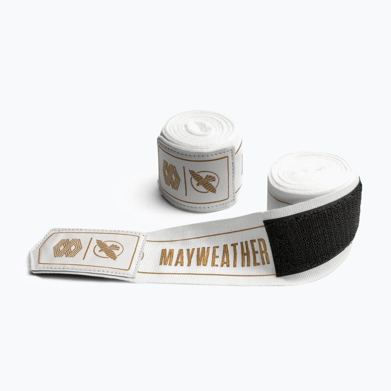 Boksininkų bintai Hayabusa Mayweather Stretch Hand Wraps 450 cm white/gold 2