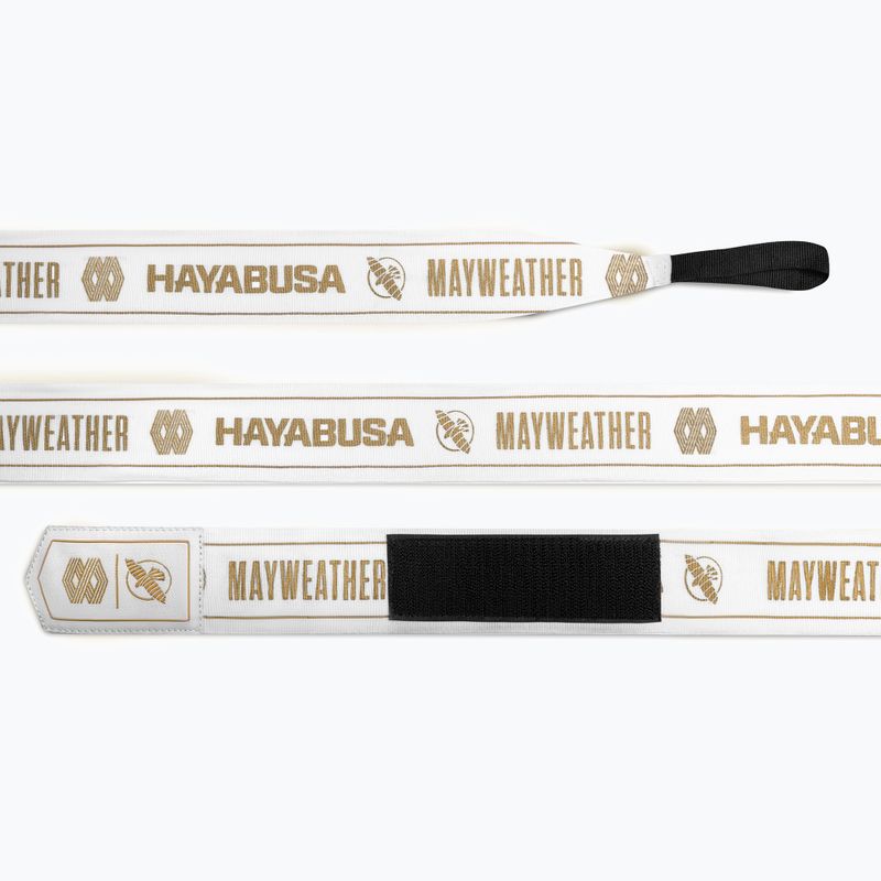 Boksininkų bintai Hayabusa Mayweather Stretch Hand Wraps 450 cm white/gold 3