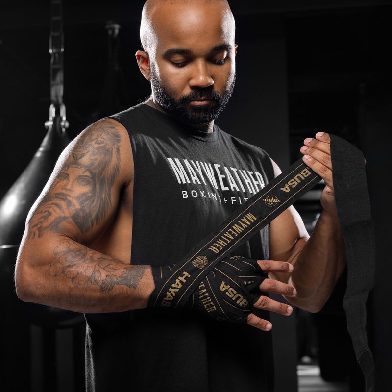 Boksininkų bintai Hayabusa Mayweather Stretch Hand Wraps 450 g black/gold 6