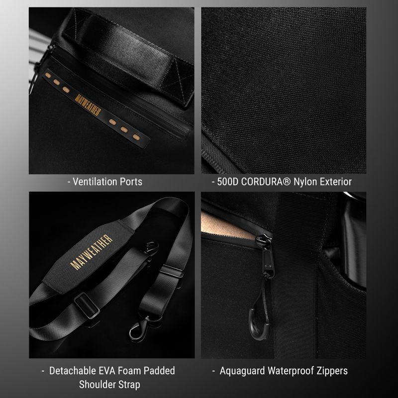 Treniruočių krepšys Hayabusa Mayweather Airstream Duffle Bag 50 l black/gold 10