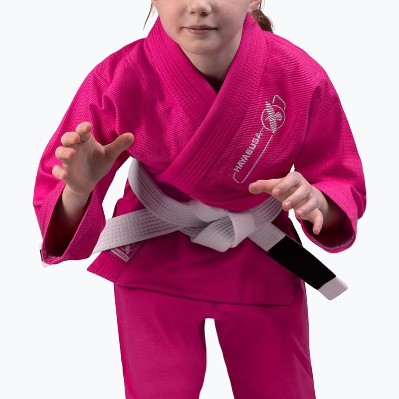 Vaikiškas GI braziliškam džiudžitsu Hayabusa Essential pink 2