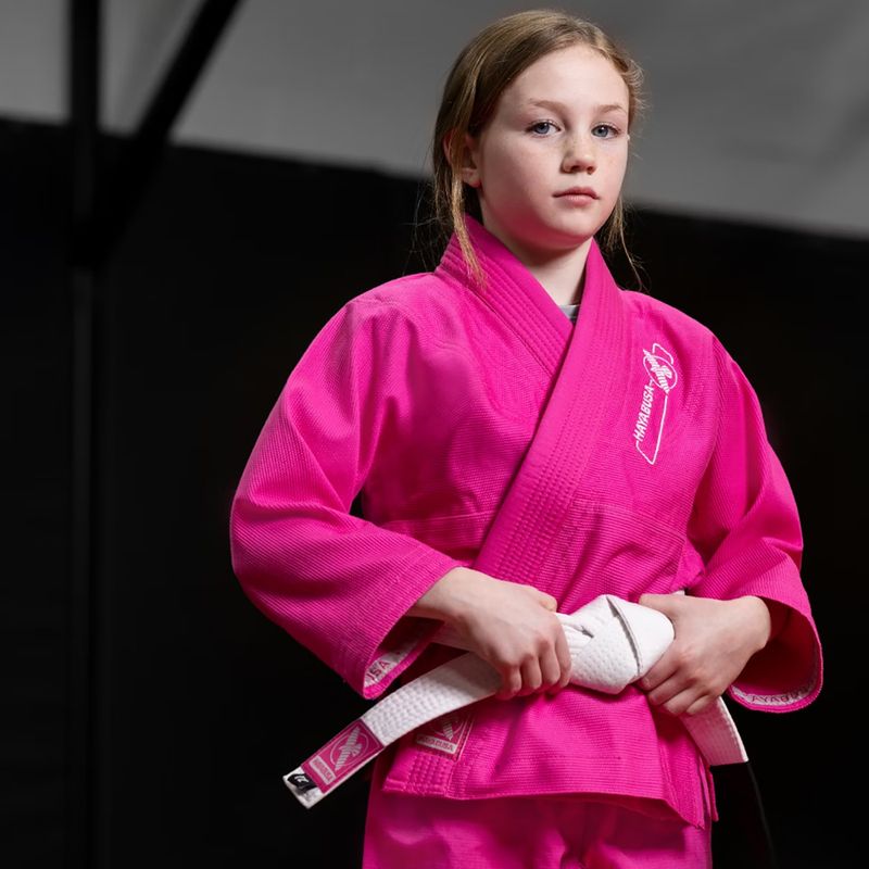 Vaikiškas GI braziliškam džiudžitsu Hayabusa Essential pink 4