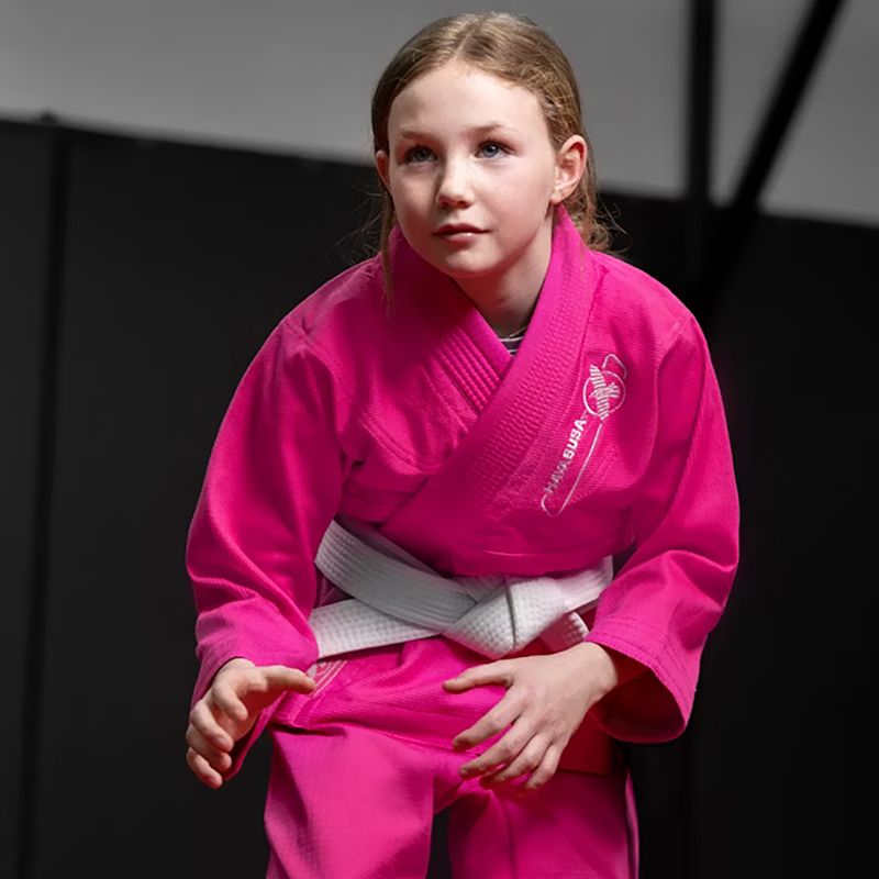 Vaikiškas GI braziliškam džiudžitsu Hayabusa Essential pink 5