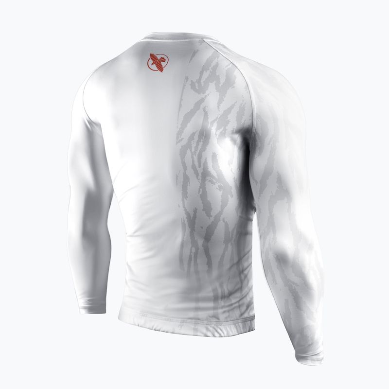 Vyriškas rashguard ilgomis rankovėmis Hayabusa Apex Rash Guard white/coral 2