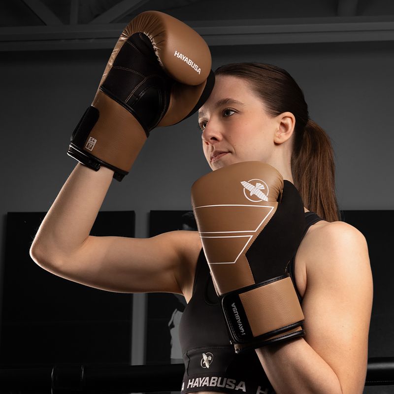 Bokso pirštinės Hayabusa S4 Leather golden brown 7