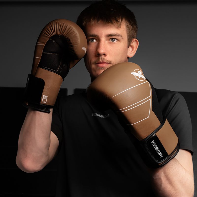 Bokso pirštinės Hayabusa S4 Leather golden brown 9