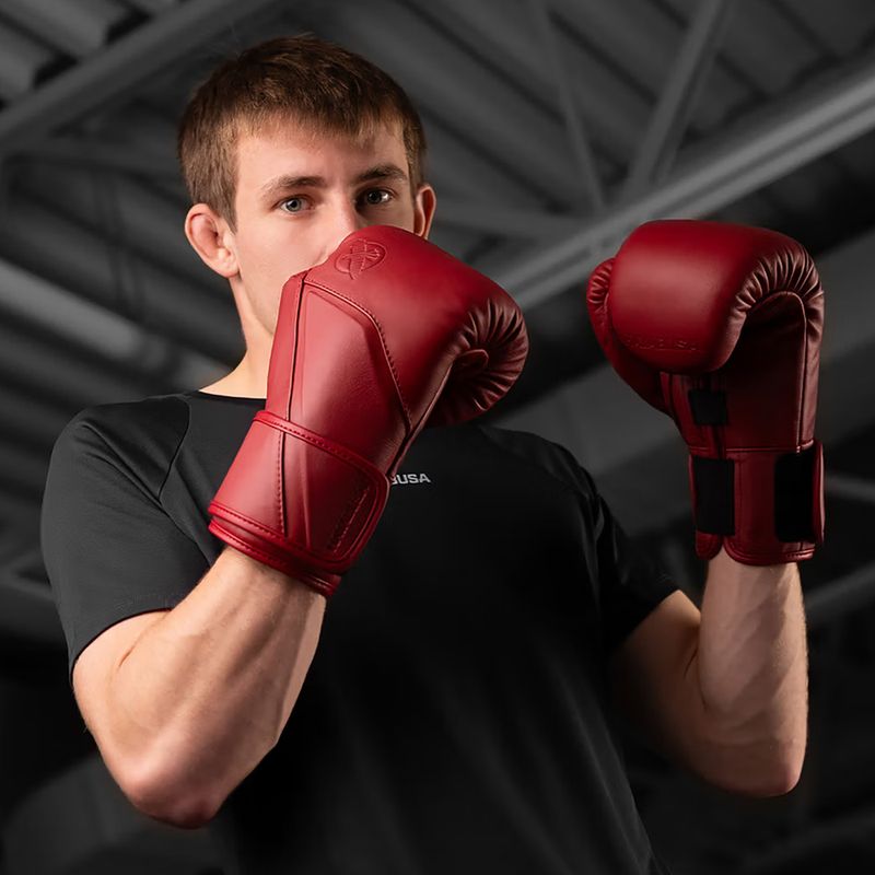 Bokso pirštinės Hayabusa E1 Leather red 6