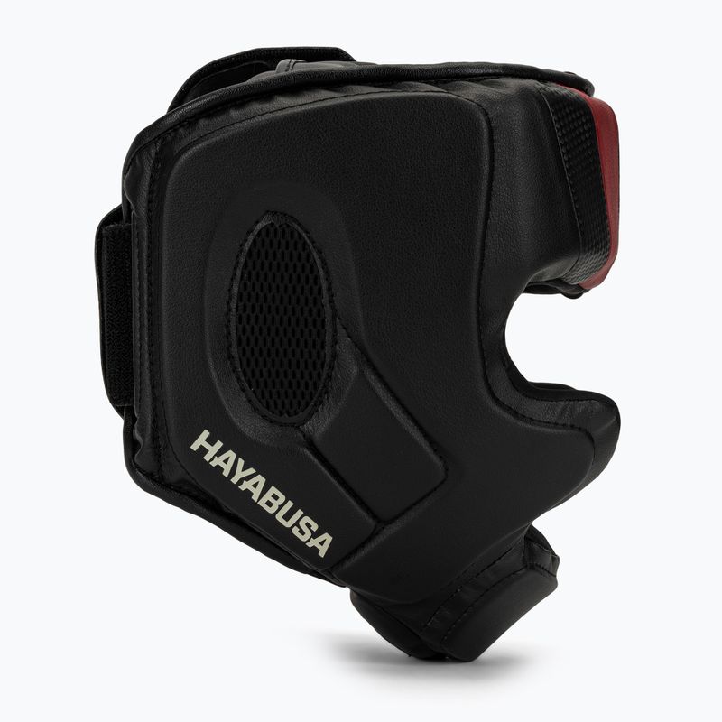 Hayabusa T3 Headgear bokso šalmas juodas/raudonas 2