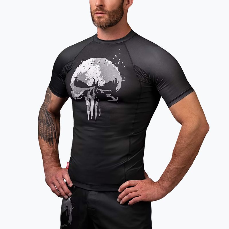 Vyriški rashguard marškinėliai Hayabusa Marvel The Punisher Rashguard Shortsleeve black