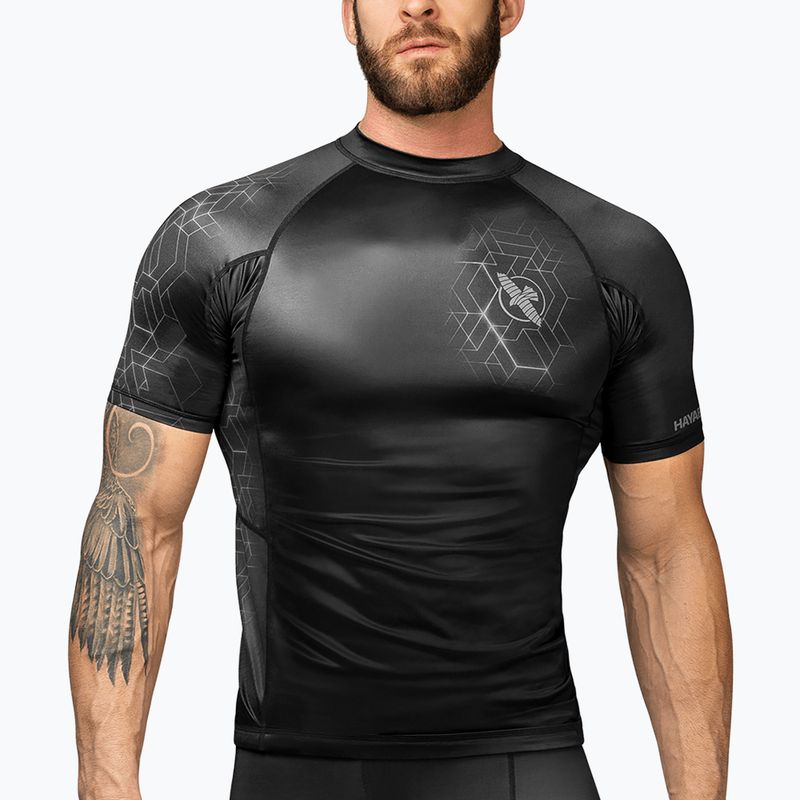 Vyriški rashguard marškinėliai Hayabusa Geo Rashguard Shortsleeve grey