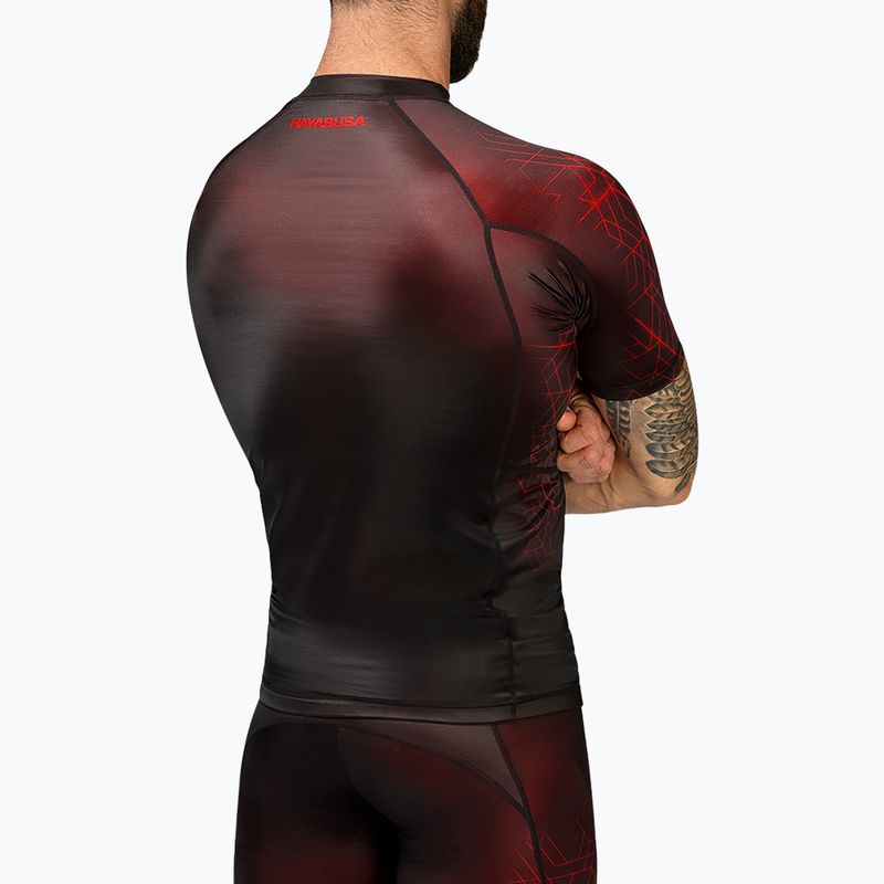 Vyriški rashguard marškinėliai Hayabusa Geo Rashguard Shortsleeve red 2