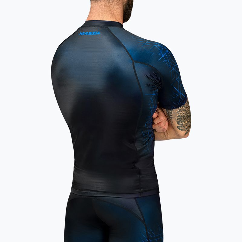 Vyriški rashguard marškinėliai Hayabusa Geo Rashguard Shortsleeve blue 2