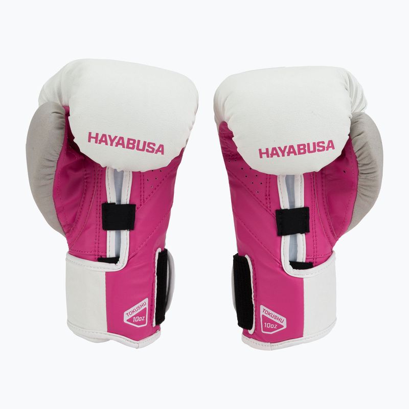 Hayabusa T3 bokso pirštinės baltos ir rožinės spalvos T314G 2