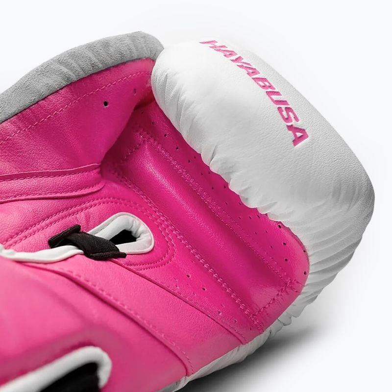 Hayabusa T3 bokso pirštinės baltos ir rožinės spalvos T314G 10
