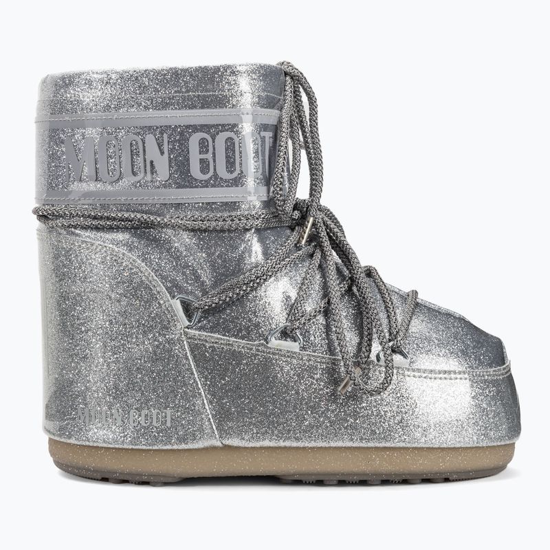 Moteriški sniego batai Moon Boot Icon Low Glitter silver 2