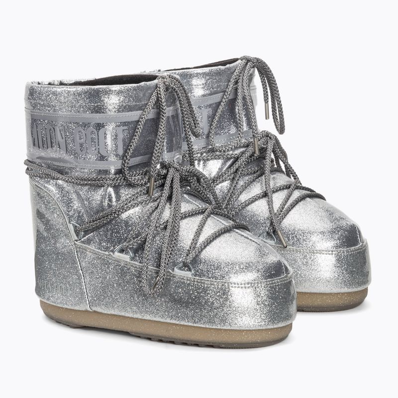 Moteriški sniego batai Moon Boot Icon Low Glitter silver 4