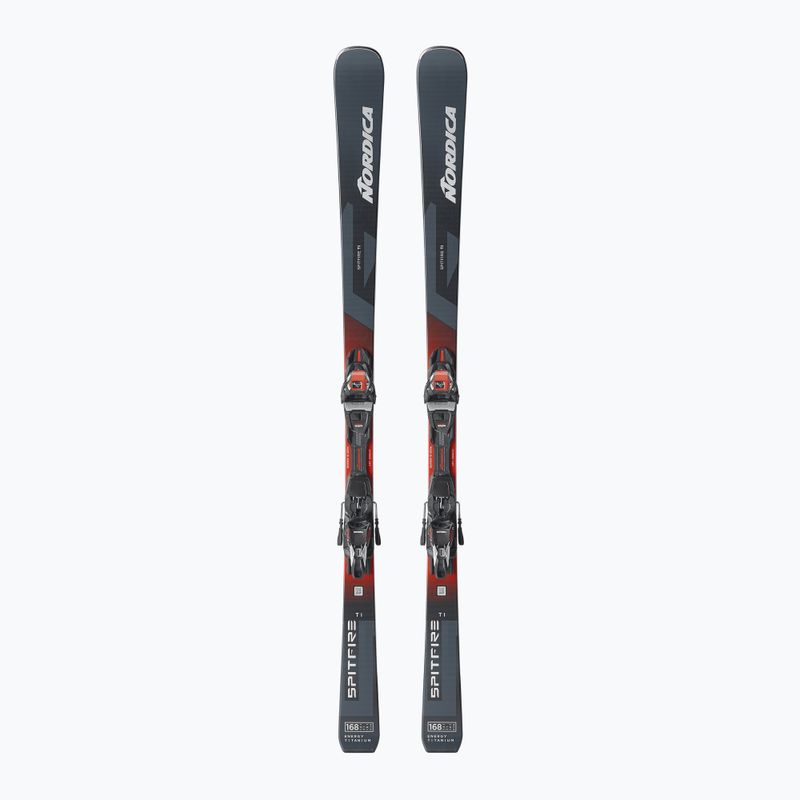 Kalnų slidės Nordica Spitfire TI + apkaustai TP2LT11 FDT grey/blue/red/silver
