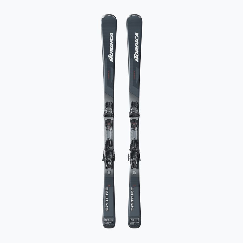 Kalnų slidės Nordica Spitfire 75 + slidžių tvirtinimai TP2COMP10 FDT grey-blue/white
