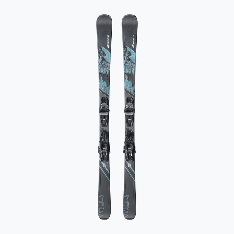 Moteriškos kalnų slidės Nordica Wild Belle 78 + slidžių įkabinimai TP2COMP10 FDT black/water