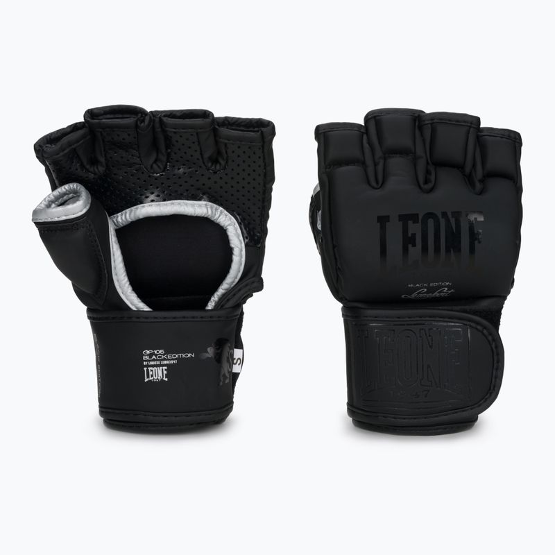 LEONE 1947 Black Edition MMA graplingo pirštinės juodos GP105